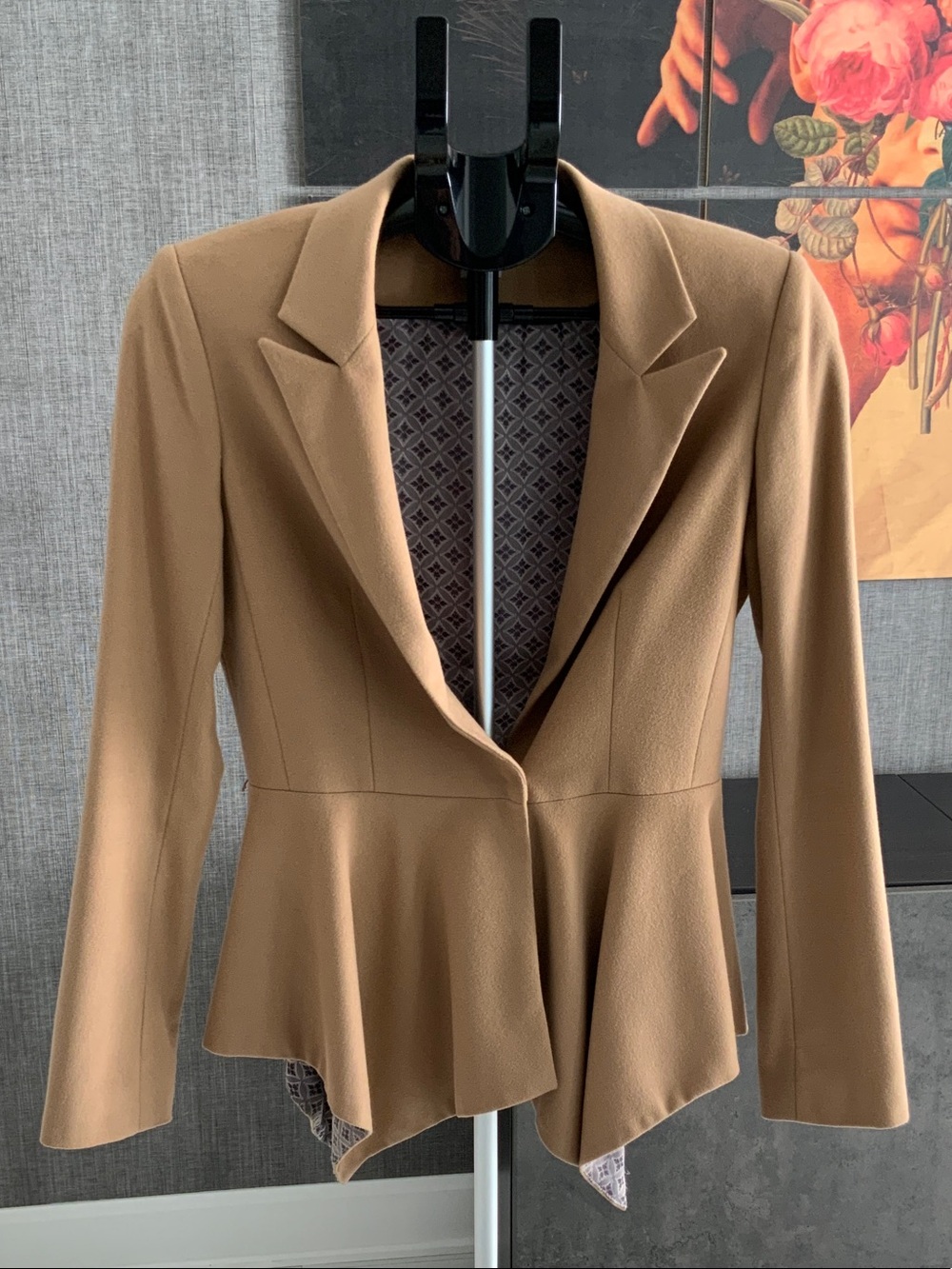 Tristan Camel Peplum Blazer 4